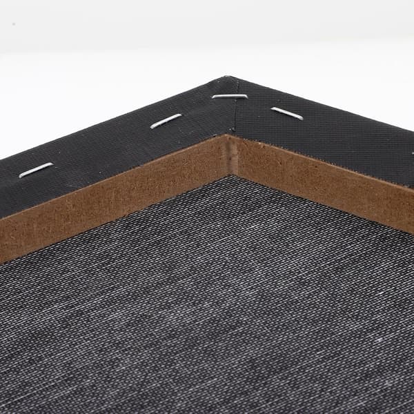 Hexagon Svart Sträckt Linne Canvas Panel 30cm Diagonal Oljemålningsbräda
