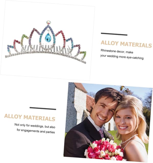 Brudekam Rhinestones Elegant Klips for Brud til Bryllup og Feiringer Lett og Design Hodeplagg