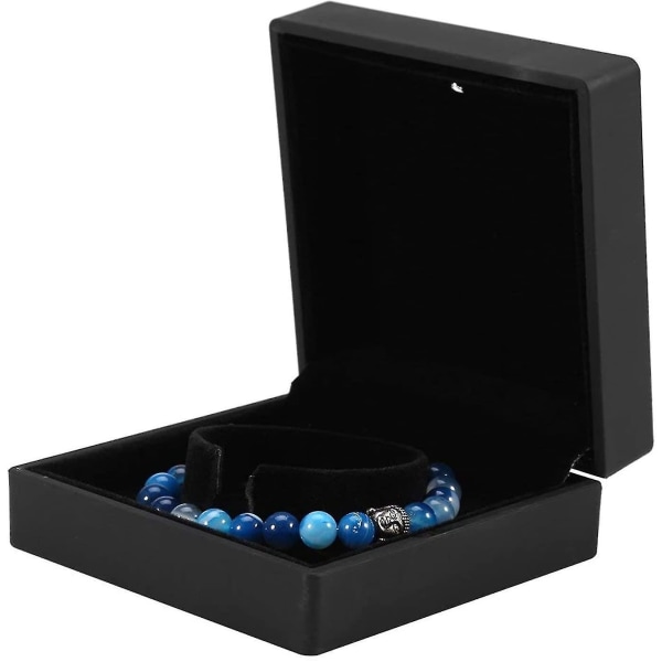 LED oplyste smykker gaveæske armbånd halskæde display