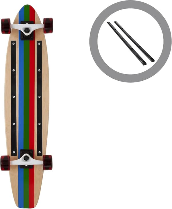 2 stk Skateboard Kollisjonslist Solid Longboard Rail Profesjonell Rib Bone Rail Slitesterk
