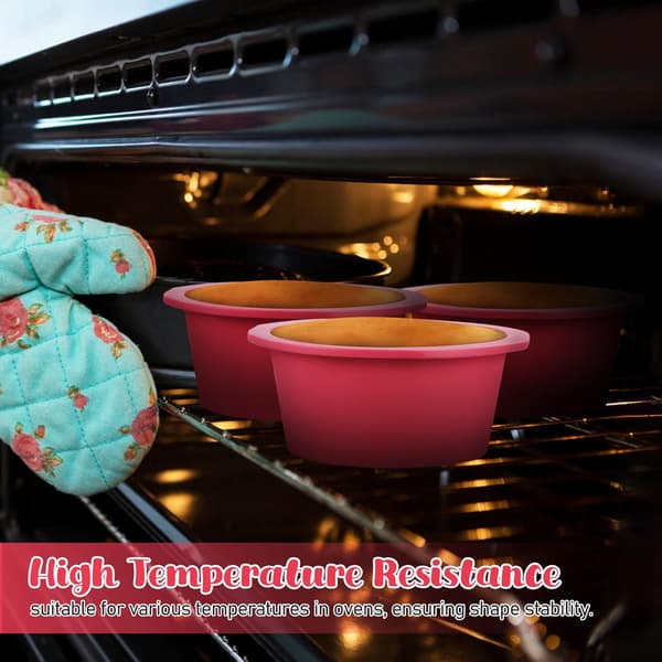 2 stk Silikon Bakeform Cupcakeformer Runde Non-Stick Varmebestandig Elegant Design