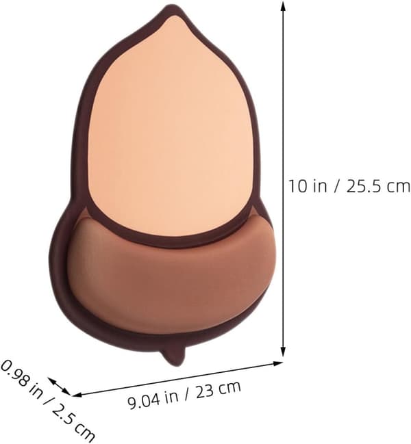 Søt tegneserie nøtteformet musematte med ergonomisk håndleddsstøtte