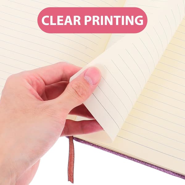 Hardcover Glimmer Notesbog A5 med Elastikbånd, Moderne Skrivedagbog