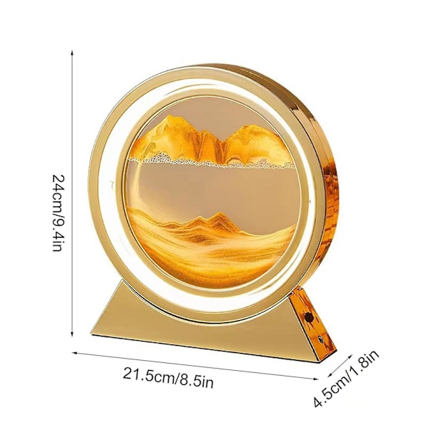Dynamisk 3D Naturlandskap Flytande Sandsbild Konst