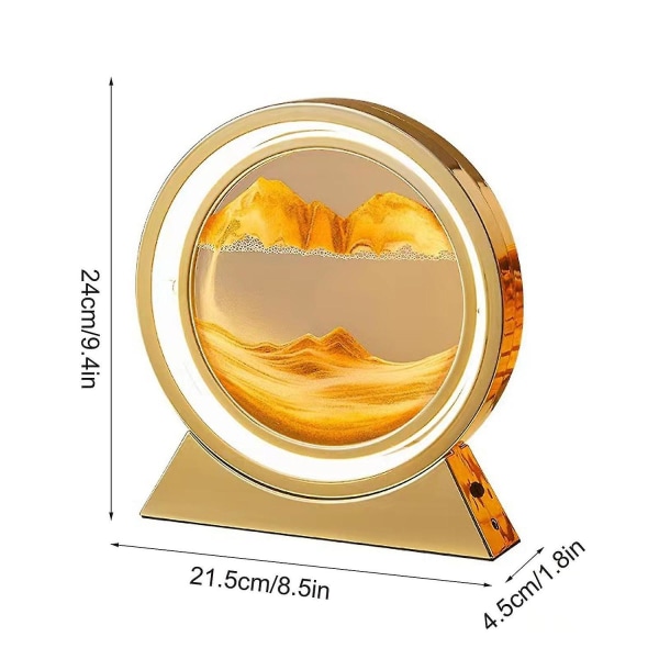 Hott 3D Naturlandskap Flytende Sandbilde Kunst Beveger Seg