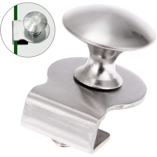 Dørhåndtak/glassklips i rustfritt stål 5-8 mm for utstillingskap, møbler, skuff, ingen boring, 2 stk