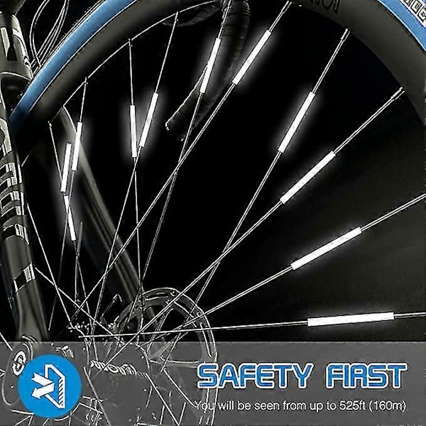 Cykelreflektorer, 24 stk. Hjulreflektorer til Cykel, Refleks Sikkerhed Advarselslys Dæksler til Cykel White
