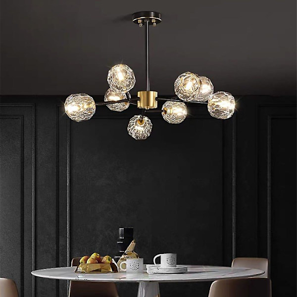 70 cm Krystall-kobberpendellampe med LED, moderne