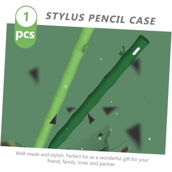 Lyijykynä 1/2 Suojaholkki Silikoninen Lyijykynäkotelo Stylus-suojus Liukueste ja Pudotuksenkestävä Vihreä