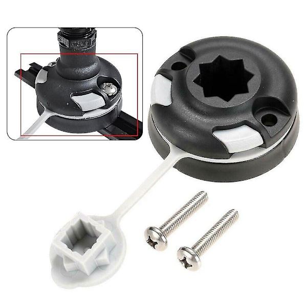Kajak Flagstang Base Rail Mount Udskiftning Til Marine Yacht Fiskeri Båd Kano. (sort+hvid) 1 stk)