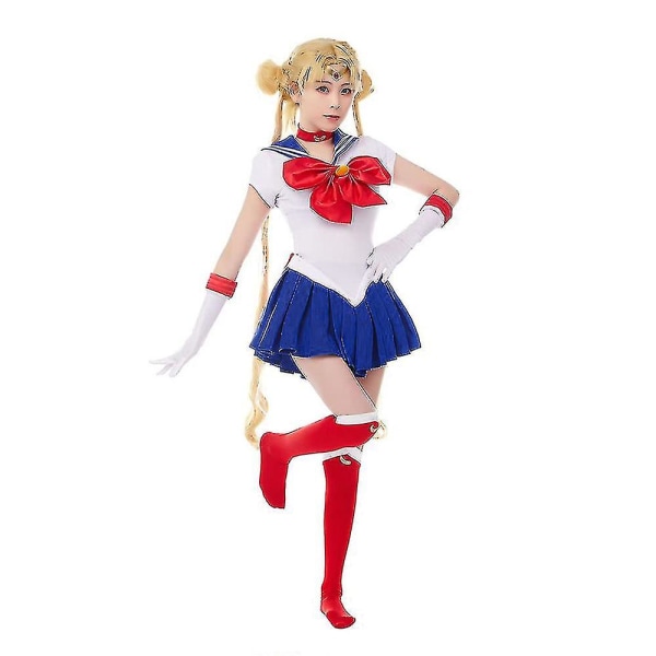Sailor Tsukino Usagi Costume Dame Rollespill Uniform For Masquerade Fancy Up Outfit M