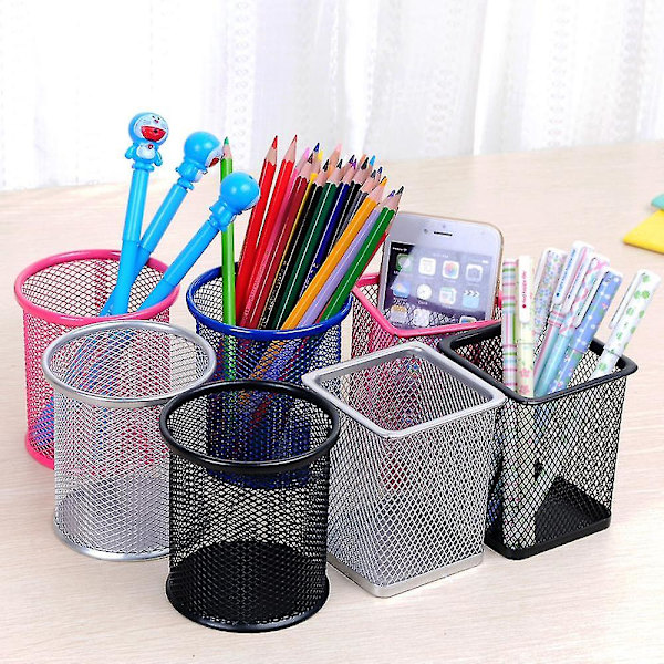 4 stk. Penneholder Mesh Blyantsholder Holdbar Metal Blyantsholder