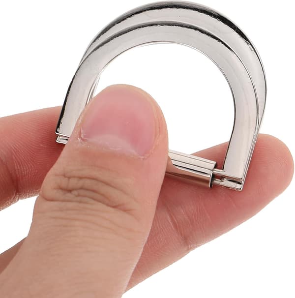 Metal Dobbelt D-ring spænder 10 stk. Sølv webbing spænder til tøj bælter tasker