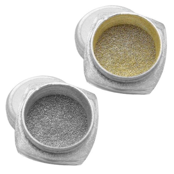 Guld Sølv Negle Spejl Powder Nail Art Glitrer DIY Makeup