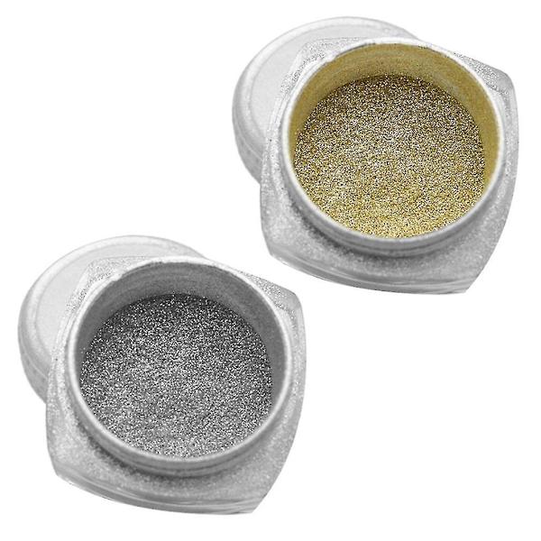 Guld Sølv Negle Spejlpulver Neglekunst Glitter Makeup