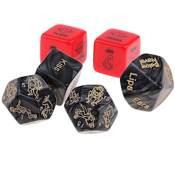 6 stk. Voksen Spicy Terninger Par Elskere Soverom Naughty Foreplay Han Hun Leke
