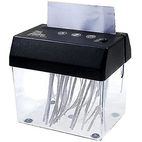 Skrivebords A5 A4 Foldet Papir Strimlings-skærer USB Shredder Hjem