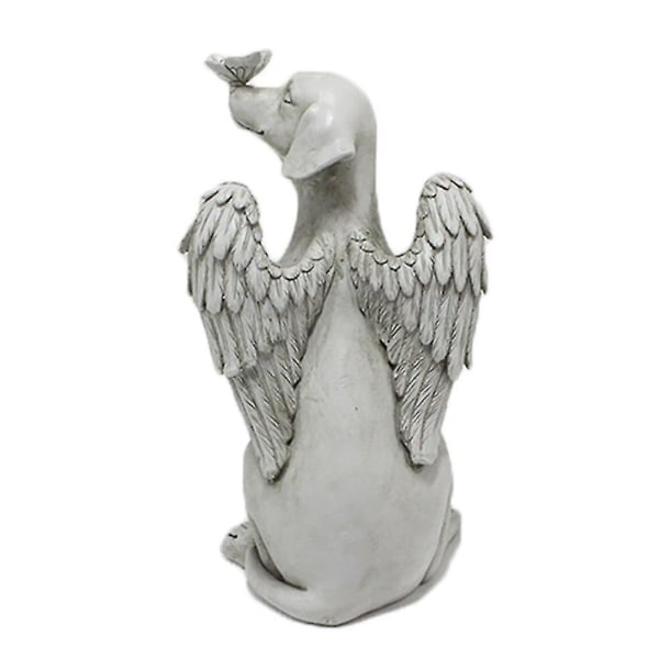 Garden Resin Butterfly Angel Dog Statue Pet Memorial