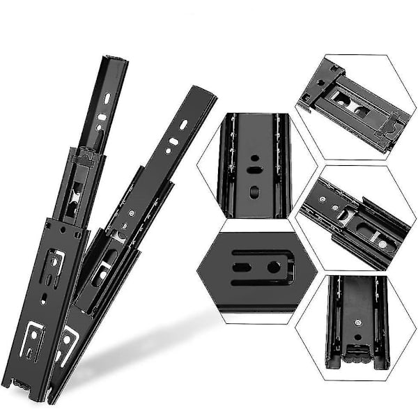 2 stk. Hardware Kugleleje Mini Korte Skuffeskinner