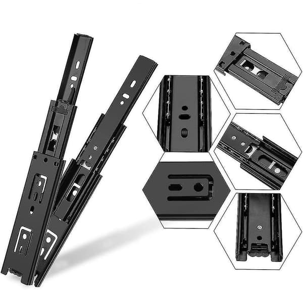 2 stk. Hardware Kulelager Mini Korte Skuffeskinner