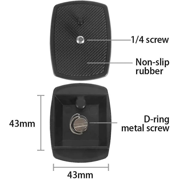 2-pak Universal Hurtigudløsning QR Plade Tripodhoved