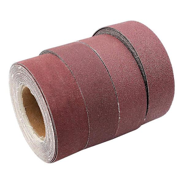 Slibepapirrulle, 150 Korn, 240 Korn, 320 Korn, 400 Korn Slibebånd - 6 Meter 4 Ruller Slibebånd