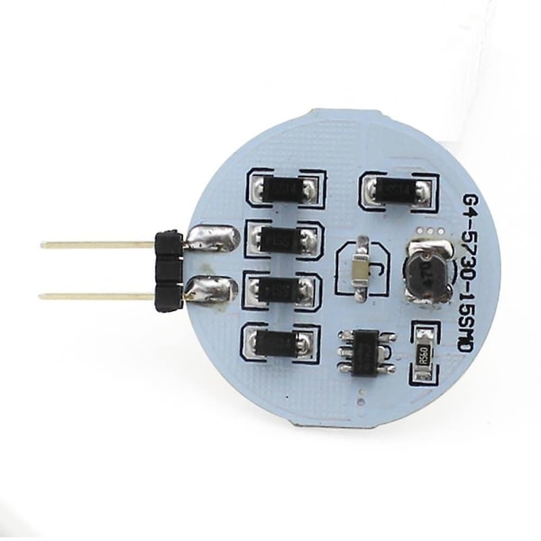 10 stk LED Bi-pin lyspære 2W G4 Rund 15 SMD5730 DC AC 12-24V
