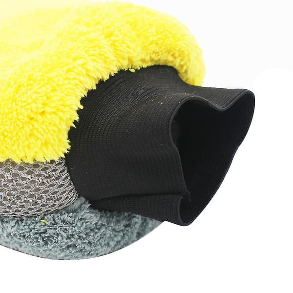 Vislone 2-delt Mikrofiber Multifunktionel Bilvask Handske Anti-Ridse Vask Handske