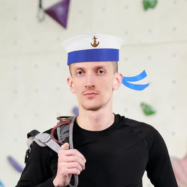 Båt Sjømann Cosplay Hatt rund Hvit Polyester Hatt med Sjarmerende Elegant Stil Solid Konstruksjon Utmerket