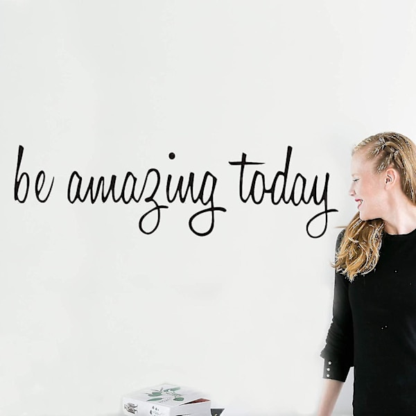 Seinätarra Be Amazing Today - Positiivinen Vinyyli-Seinäteksti