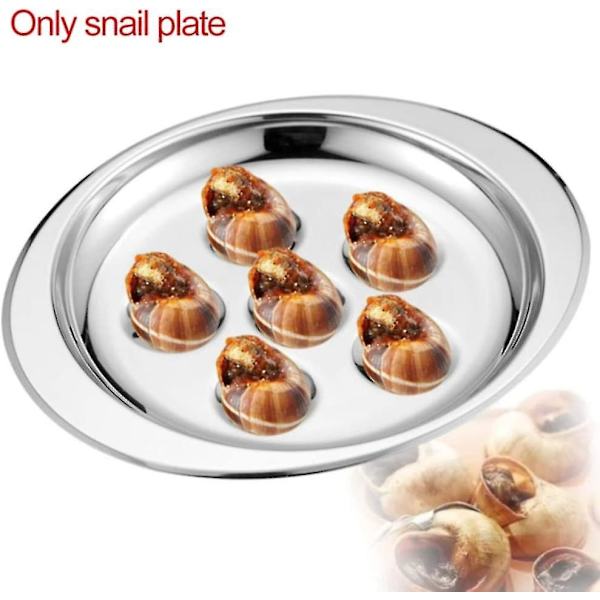 Lämpökestävä Ruostumattomasta Teräksestä Valmistettu Etusija Etana Sienet Escargot Lautanen Astiat Ravintola Keittiö Astia Hotelli (hopea 1kpl)