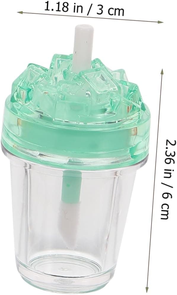 7 stk. påfyllbare lipgloss-tuber med applikatorstav, leppepomadebeholdere egnet