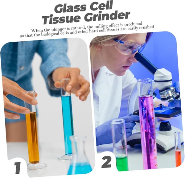 0,5 ml glashomogenisator til væv til laboratorier Præcisionscellekværningsudstyr Robust glastilbehør