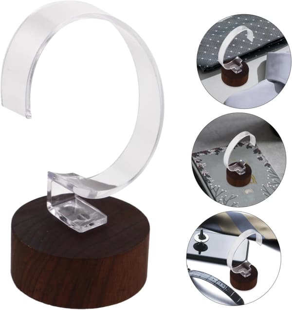 Ur Display Stand Akryl C-formet Organizer Displays til Armbåndsur Holder