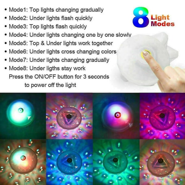 Flytande LED-lampa för badkar och pool