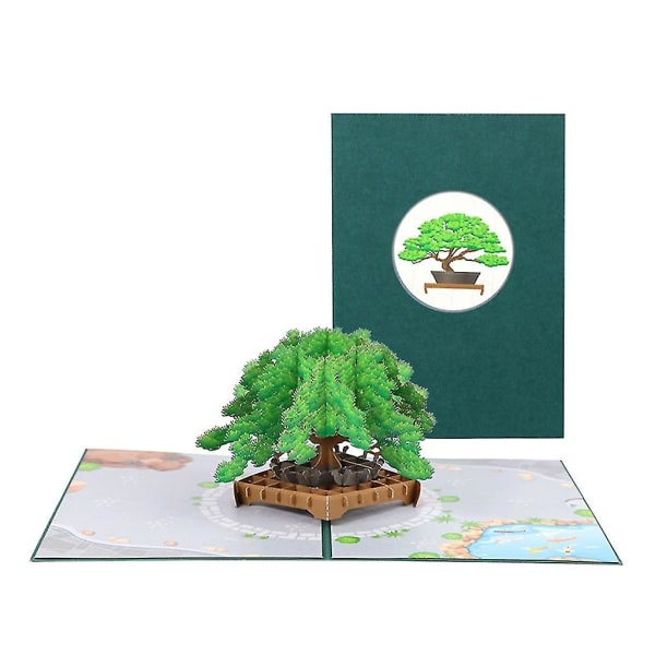 3D Pop Up -kortti Pine Tree -onnittelukortit Onnittelukortti kirjekuorella