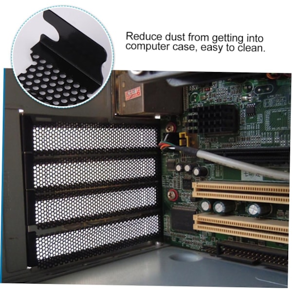 Metal Mesh Computer Chassis Ventilation Blankplade Dækstøvdæksel til Computerkabinet Varmeafledning