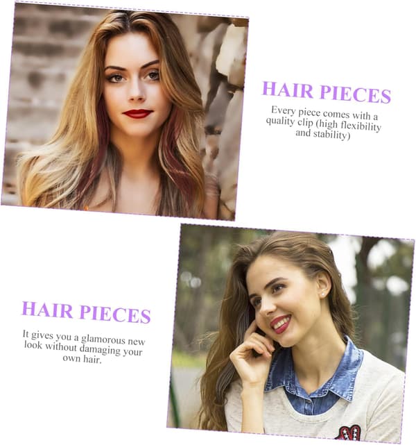 4 stk. gradient hårfarge lange krøllete hårdeler extensions highlight hårstykker for jenter tilbehør