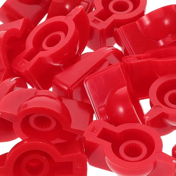 20 stk. røde hastighetskontrollknotter for elektriske gitarer og trommer, volumkontrollknotter i plast