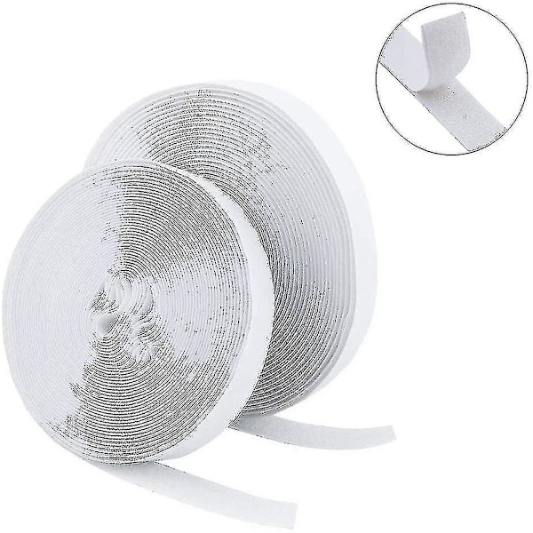 Kardborreband Självhäftande 2,5m Extra Stark, Dubbelsidig Lim Med Kardborre 20mm Bred Självhäftande Limplatta Cy-yuhao