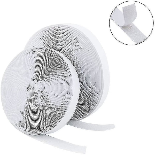 Tarrakiinnike itseliimautuva 2,5m Extra Strong, kaksisivuinen liima Velcro 20mm leveä itseliimautuva liimapehmuste Cy-yuhao