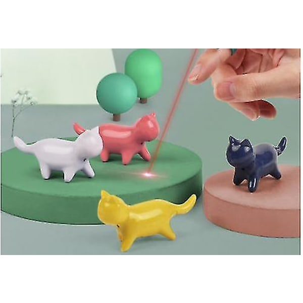 Morsom Katt Fingerlys Infrarød Katt Morsom Artifact Rosa Gul 2 Stykker