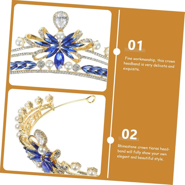 Strassdiadem för chic bröllop glittrig design håraccessoar för brudar och blomsterflickor