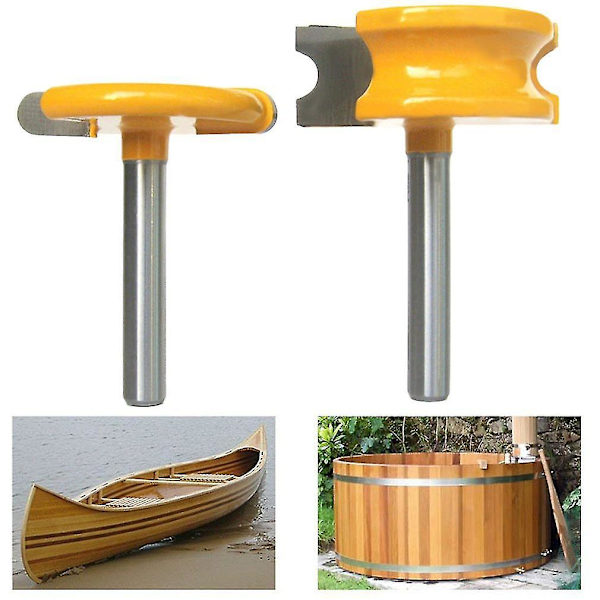 2-pack 1/4'' Skaft Kanotflöjt Pärlfräsar Set