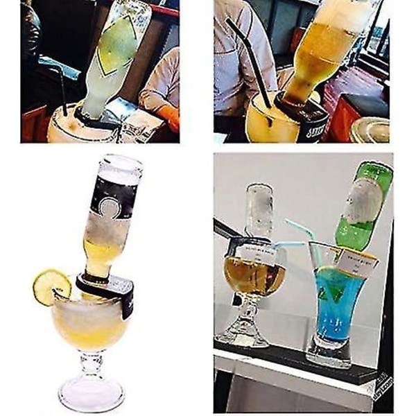 Abs Plastic Drink Clips Flaskespændeholdere Vinglas Clipholdere Beer Cocktail Snap For Schooner Goblet Glasses (farve:sort,rødgulgrønblå)5