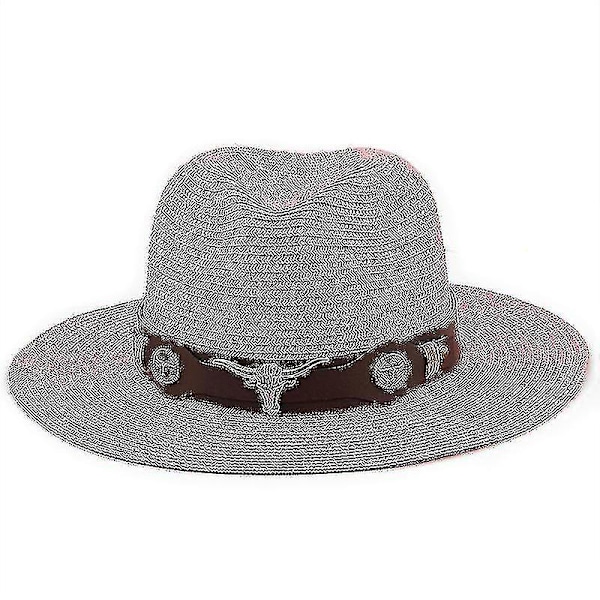 Klassisk Panamahatt Sommar Solhattar För Kvinnor Män Strand Halmhatt pink