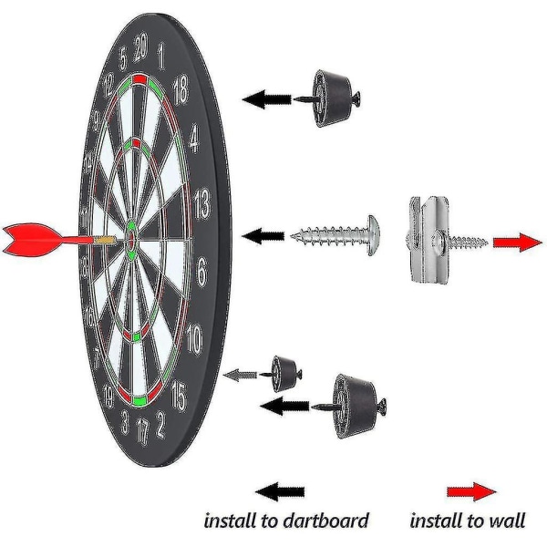 Dartskive monteringsbeslag Kit Skruer Dartboards til vægophæng dartskive-yuhao