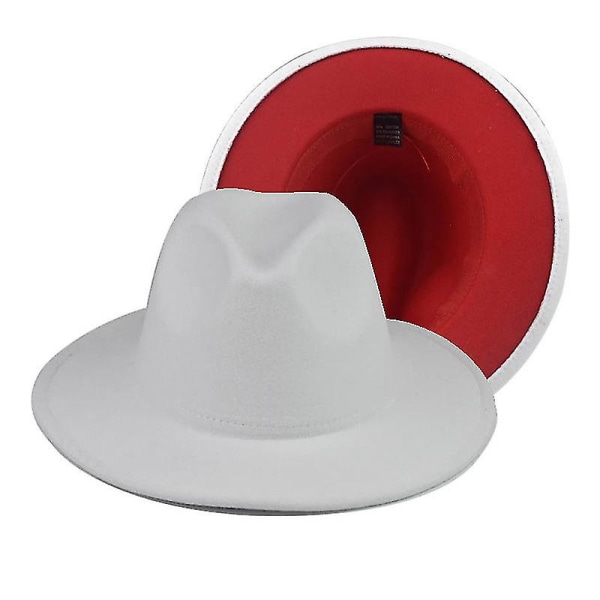 Fedora Filt Fedora Tofarvet Fedora Rancher Hatte med bred skygge til mænd/kvinder