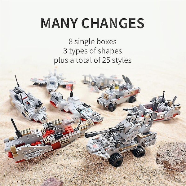 1000+ st Militärfartyg Arméfigurer Byggklossar