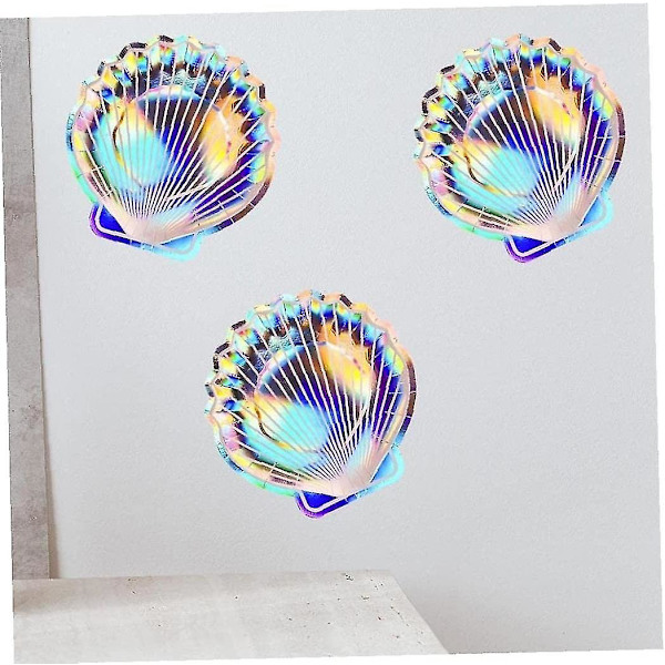 9 tum Iridescent Engångstallrikar Biologiskt Nedbrytbara Färgglada Skal Papperstallrikar Födelsedagsfest Dekoration (8 st, blandade